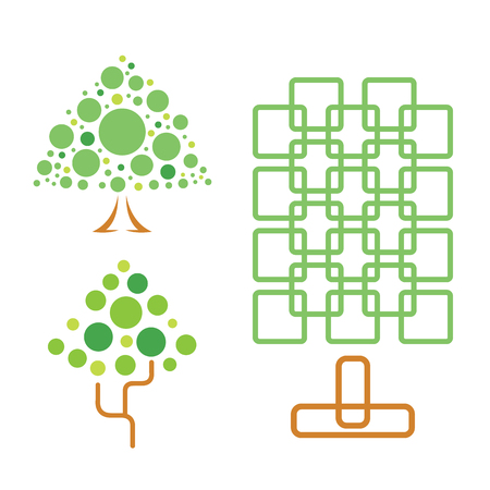 Tree icon setのイラスト素材