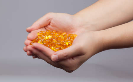 A heart of fish oilの写真素材