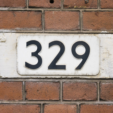 House number three hundred and twenty nine.の写真素材