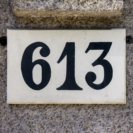House number six hundred and thirteen.の写真素材