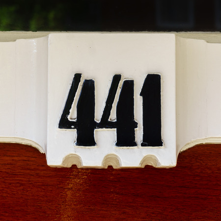 House number four hundred and forty oneの写真素材