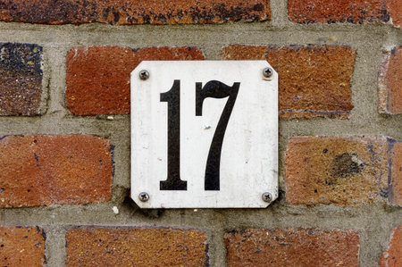 House number seventeen (17)の写真素材