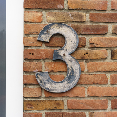 House number three (3)の写真素材