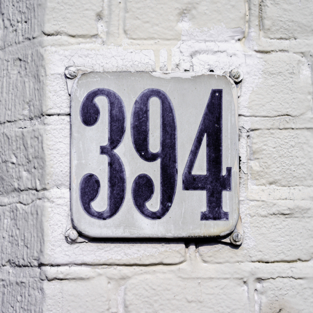 House number three hundred and ninety four (394)の写真素材