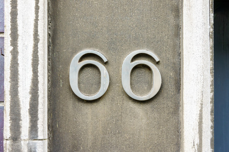 House number sixty six (66)の写真素材