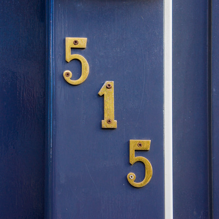 House number five hundred and fifteen (515)の写真素材