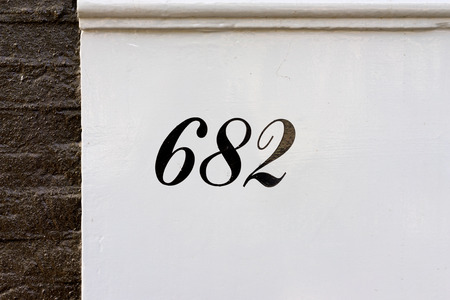 House number six hundred and eighty two (682)の写真素材