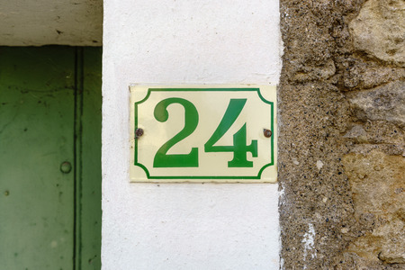 House number twenty Four (24).の写真素材