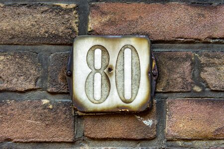 House number eighty (80)の写真素材