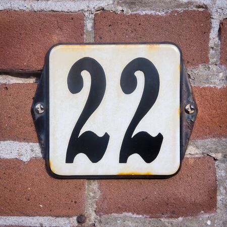 House number twenty two (22)の写真素材