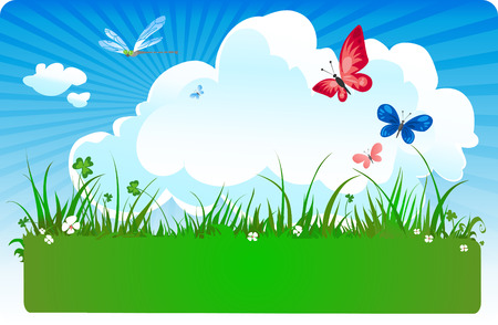 summer meadowのイラスト素材