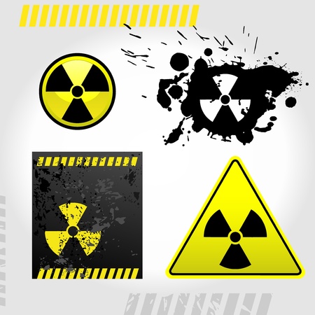 Warning radiation signsのイラスト素材