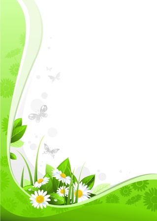 Summer floral design with space for text  のイラスト素材