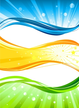 Abstract colour  bannersのイラスト素材