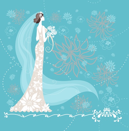 Elegant bride.のイラスト素材