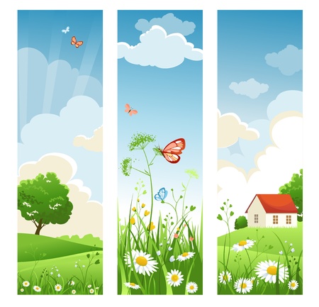 Summer bannersのイラスト素材