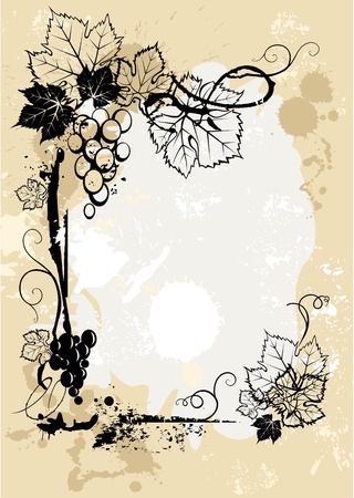 Grapes grunge background  with space for text  のイラスト素材