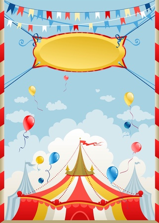 Circus poster with space for textのイラスト素材