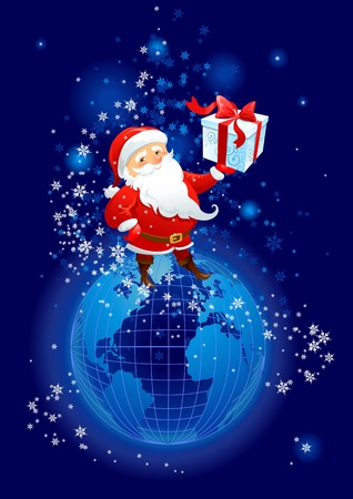 Santa Claus on the planet Earthのイラスト素材