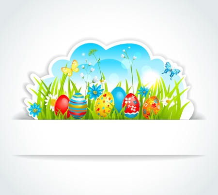 Happy Easter backgroundのイラスト素材