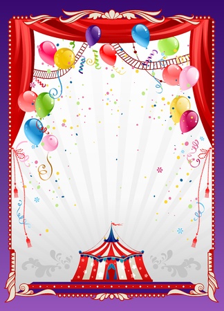 Circus background with balloons with space for text  のイラスト素材