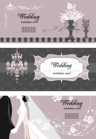 Wedding cards with space for textのイラスト素材