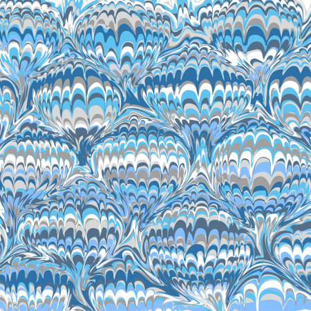 Marbling blue vintage backgroundのイラスト素材