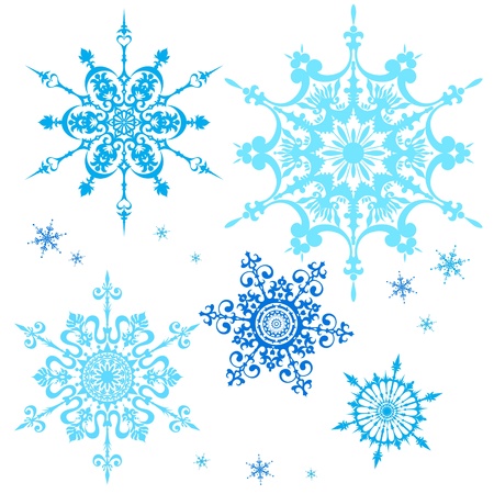Set of snowflakesのイラスト素材
