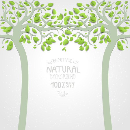  Spring abstract trees with space for textのイラスト素材