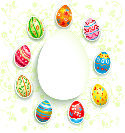 Festive easter background with eggsのイラスト素材