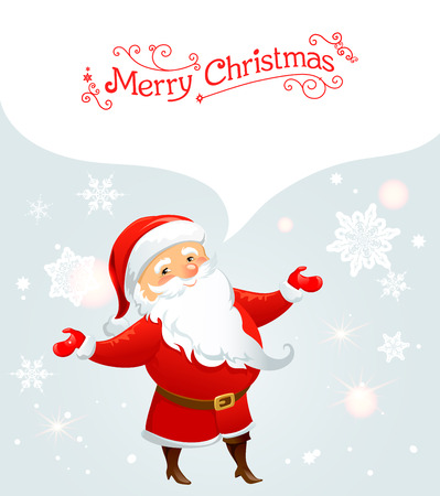 Santa Claus with bubble. Holiday cardのイラスト素材