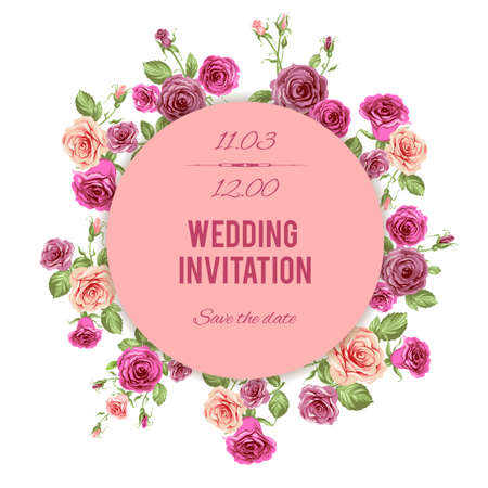 Holiday floral design for invitation or festive card. Place for textのイラスト素材