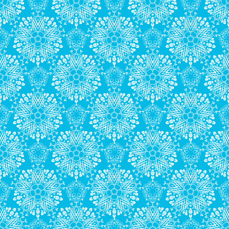 Blue elegant ornamental background. Seamless pattern.のイラスト素材