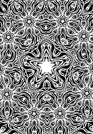 Black and white abstract ornamental backgroundのイラスト素材