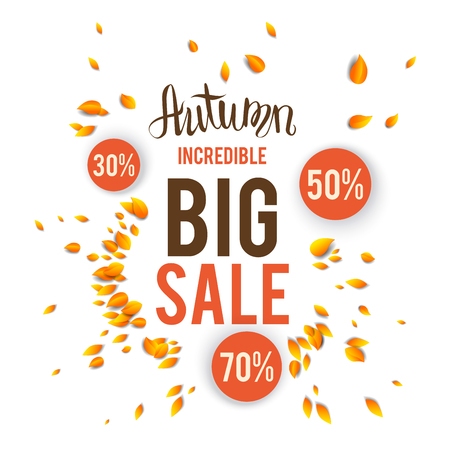 Autumn big sale template for design bannerのイラスト素材