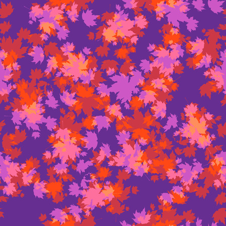 Autumn leaves seamless template for design bannerのイラスト素材