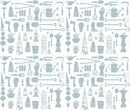 Garden tool seamless patternのイラスト素材