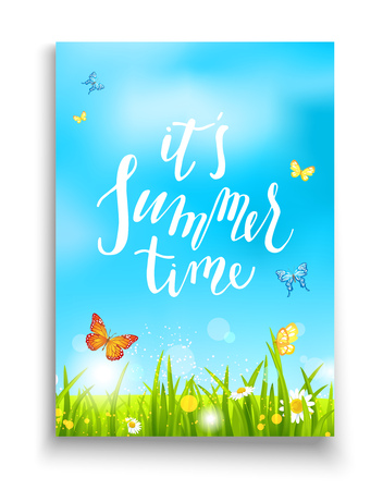 Summer bright motif illustration.のイラスト素材