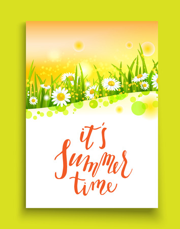 Summer bright motifのイラスト素材