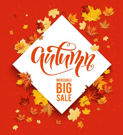 Fall big saleのイラスト素材