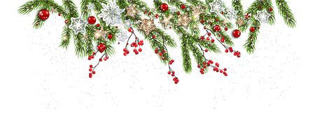 Winter nature banner.のイラスト素材