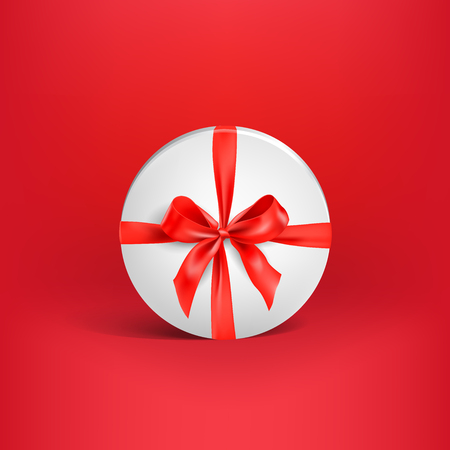 Holiday white box on redのイラスト素材