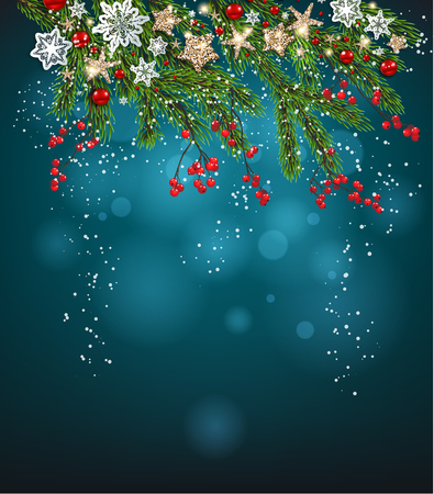 Christmas invitation card, vector illustration.のイラスト素材