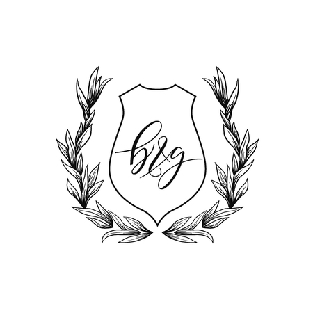 Sign element of weddingのイラスト素材