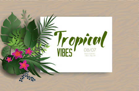 Tropical nature posterのイラスト素材