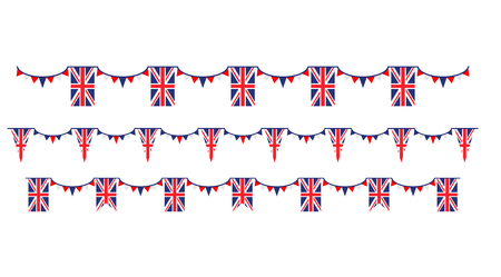 United Kingdom symbols set flag, badge, emblemのイラスト素材