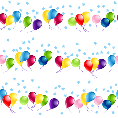 Balloons seamless backgroundのイラスト素材
