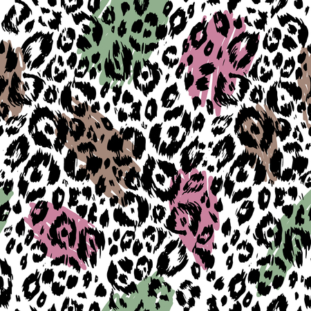 Fashion animal skin. Textured seamless pattern. Nature backgroundのイラスト素材