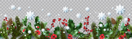 Christmas nature composition isolated.のイラスト素材