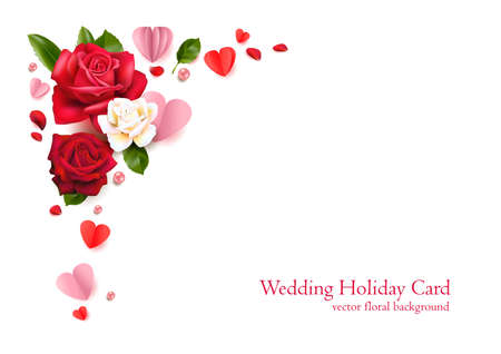 Floral decor with rosesのイラスト素材